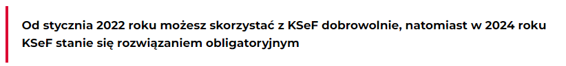 KSef i data obowiązywania